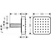 Верхний душ Hansgrohe Axor Citterio Е 36822000