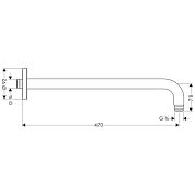 Кронштейн для верхнего душа Hansgrohe 27410000