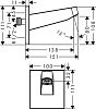 Держатель верхнего душа Hansgrohe Pulsify 24149000 260, хром фото 3