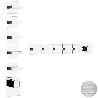 Смеситель Gessi Rettangolo Wellness 43220-707 шлифованный черный металл фото 1