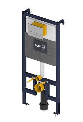 AQM4001CR, Система инсталляции AQUAme для унитаза в комплекте с панелью смыва, цвет глянцевый хром фото 1