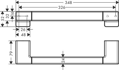 Поручень HANSGROHE AddStoris 41744700 Белый матовый фото 3