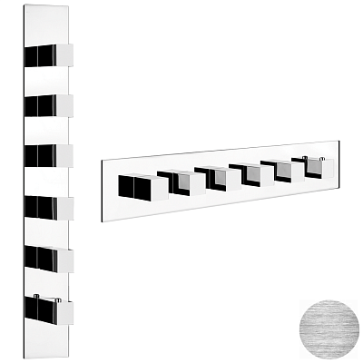 Смеситель Gessi Quadro Wellness 43010-707 шлифованный черный металл фото 1