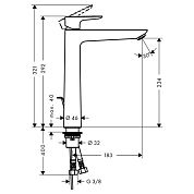 Смеситель для раковины Hansgrohe Talis E 71716000