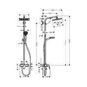 Душевая стойка Hansgrohe Crometta E 240 1jet Showerpipe 27284000