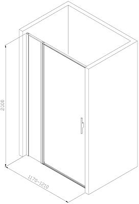 Душевая дверь Allen Brau Priority 120 3.31033.BBA черный браш фото 2