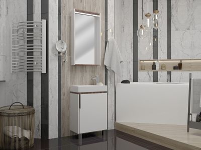 Тумба под раковину Aquaton Бэлла белый, джарра (1A221501BBAZ0) фото 8