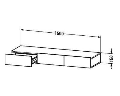 Полка с ящиком Duravit DuraStyle DS827207979 орех натуральный фото 2
