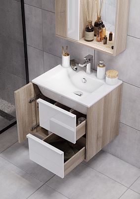 Тумба под раковину Aquaton Бостон 75 дуб эврика (1A240101BN010) фото 10