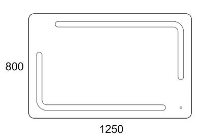 Зеркальная панель Owl 1975 Otalia 125 OW04.13.00 с LED подсветкой и сенсором фото 3