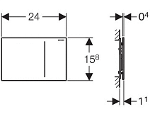 Смывная клавиша Geberit SIGMA70 115.625.SI.1