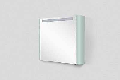 M30MCL0801GG Sensation, зеркало, зеркальный шкаф, левый, 80 см, с подсветкой, мятный, глянцевая,шт фото 1