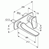 KLUDI AMBIENTA Однорычажный смеситель для умывальника для настенного монтажа, длина излива 186 мм, арт. 532440575 фото 2