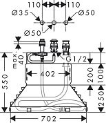 Скрытая часть смесителя Hansgrohe 13437180