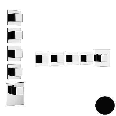 Смеситель Gessi Quadro Wellness 43208-299 черный фото 1