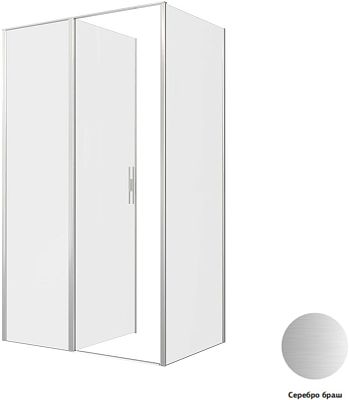 Душевой уголок Allen Brau Priority 120x80 3.31008.BA + 3.31014.BA серебро браш фото 5