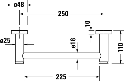 Поручень Duravit D-Code 0099141000 хром фото 4
