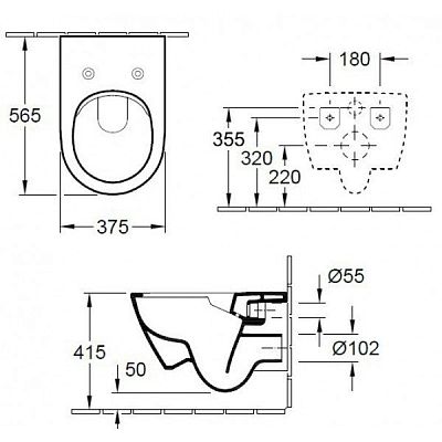 Унитаз подвесной Villeroy&Boch Subway 2.0 5614R001 фото 3
