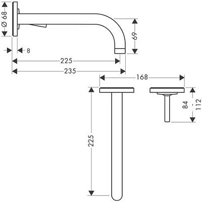 Смеситель Hansgrohe Axor Uno 38116000 фото 2