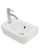 AQM5006L Умывальник с отверстием под смеситель. Левый. 375х245х135