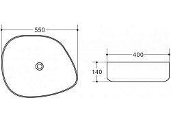Раковина накладная BelBagno BB1435-NERO