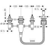 Смеситель скрытая часть Hansgrohe 13244180