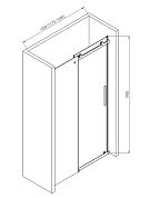 Душевая дверь в нишу 1200*1950мм., стекло 8мм, цвет профиля хром.