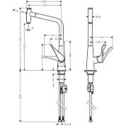 Смеситель для кухни Hansgrohe Metris Select 14884000
