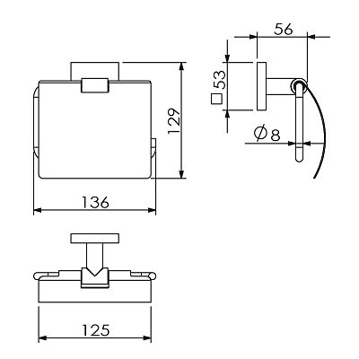 Бумагодержатель с крышкой (11841X) фото 1