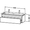 Тумба подвесная Duravit DuraStyle DS639804949 графит матовый фото 2