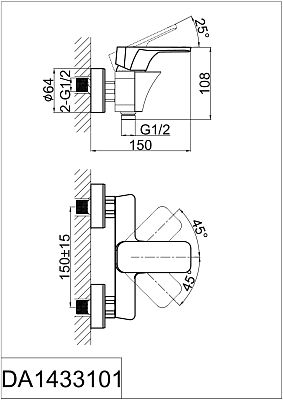 Смеситель для душа D&K Berlin Steinbeis (DA1433116) фото 5