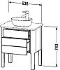 Тумба напольная под столешницу Duravit Luv LU956503636 белый фото 3