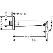 Излив для ванны Hansgrohe Logis 71410000