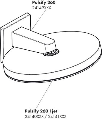 Держатель верхнего душа Hansgrohe Pulsify 24149000 260, хром фото 3