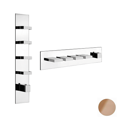 Смеситель Gessi Rettangolo Wellness 43028-708 шлифованная медь фото 1