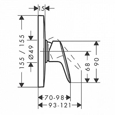 Смеситель для душа Hansgrohe Logis 71607000 встраиваемый хром фото 3