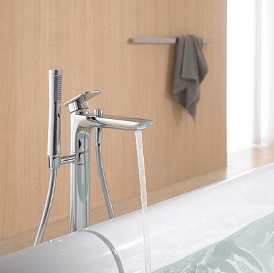 KLUDI AMBIENTA Однорычажный смеситель для ванны и душа DN 15, для отдельно стоящих ванн, арт. 535900575 фото 2