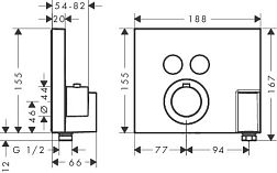 Смеситель Hansgrohe Axor ShowerSelect 36712000