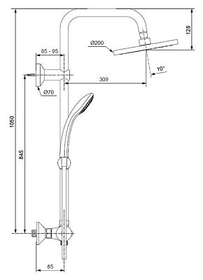 Душевая стойка Ideal Standard Idealrain SoftEco A6037AA фото 2