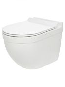 AQM2010 Унитаз подвесной сиденье SoftClose, технология смыва Rimless QUIET, скрытый крепеж. 520х360х410