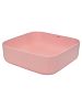 AQM5011 Раковина накладная квадратная, цвет розовый матовый. 390x390x130 фото 4