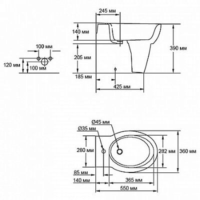 Биде напольное Jacob Delafon Ove E1705-00 фото 2